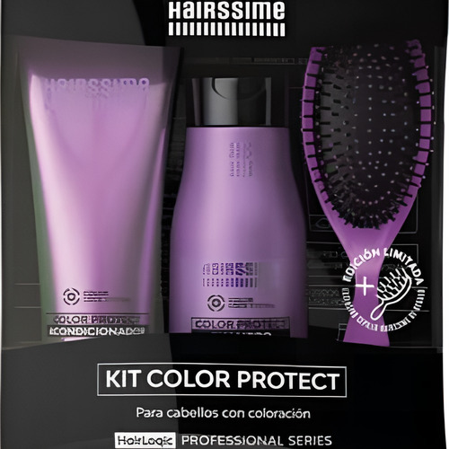 Kit Shampoo Acond Color Protect Cepillo De Regalo Hairssime 