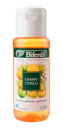 Shampoo Biferdil Citrico Cabello Graso + Brillo X200ml