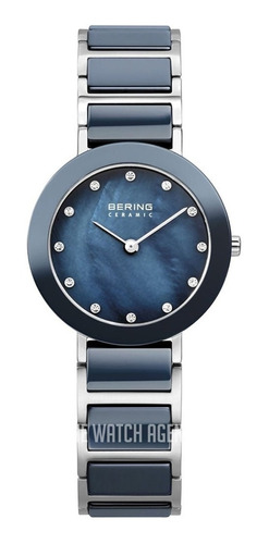Reloj Bering Ladies Watch Ceramic Pearl Blue 11429-787
