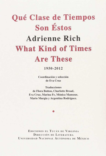 Libro Que Clase De Tiempos Son Estos (bilingue) - Adrienn...