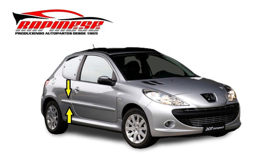 Peugeot 207 3 P 08/17 Bagueta Guard Derecho   Para Pintar 