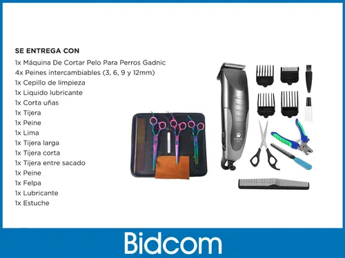 Peladora Caninca Gadnic + 3 Tijeras + Kit De Limpieza
