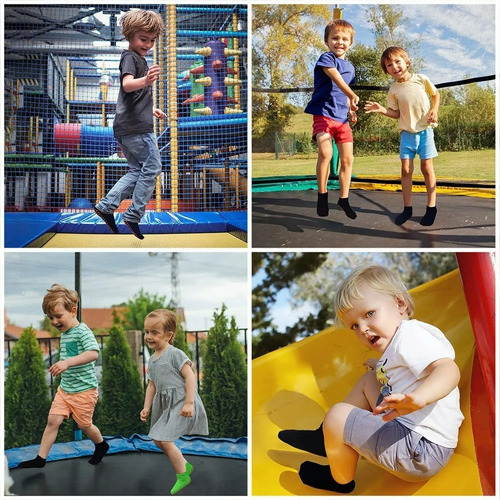 6 Pares De Calcetas Para Niños Antiderrapantes Multicolor