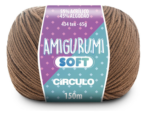 Fio Amigurumi Soft - Circulo Cor 7625 - CASTANHA