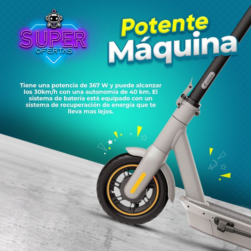 Imagen 6 de 7 de Segway Ninebot Scooter Eléctrico Maxg30lp + Luz Led + Casco!