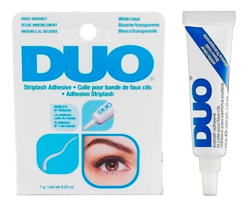 Duo Pegamento Para Pestañas Enteras Banda White Clear X 7gr