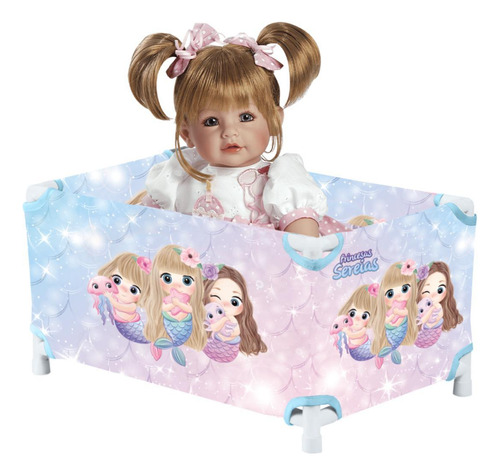 Berço Chiqueirinho Baby Alive Princesas Sereias 29x22x41cm