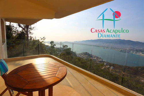 Cad Villa Emiliano. Con Terraza Con Alberca, Sala, Comedor, Bbq Y Vista A La Bahía De Acapulco