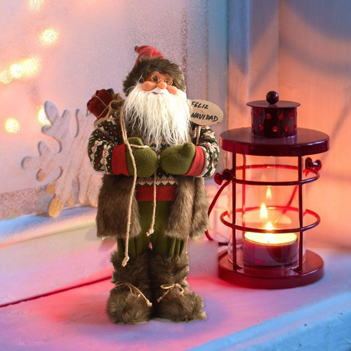 Imagem 4 de 8 de Boneca De Boneco De Neve Papai Noel Árvore 45cm Pele Marrom