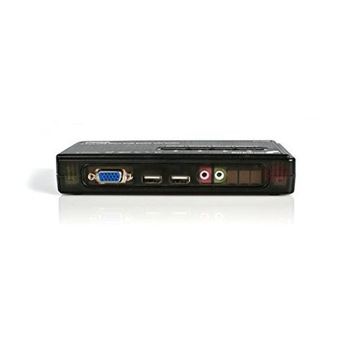 Startech.com Kit De Conmutador Kvm Usb Negro De 4 Puertos Co