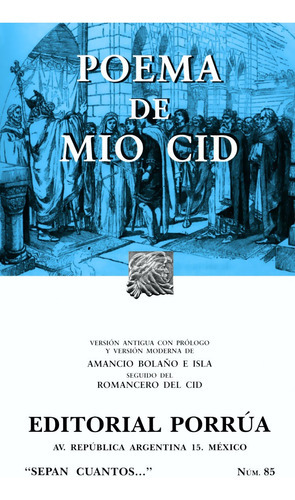 Poema De Mio Cid, De Anónimo. Editorial Porrúa, Tapa Blanda En Español