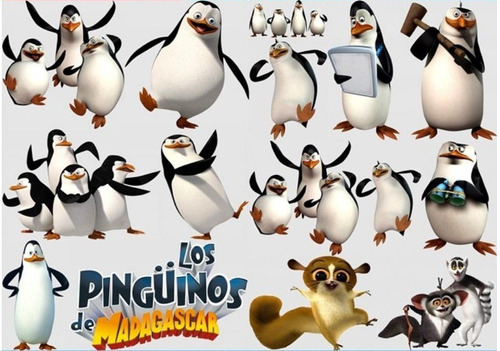 Kit Imprimible Pinguinos De Madagascar Fiesta 3x1