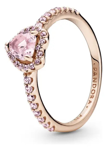 Anillo Pandora Corazón Relieve Rosa Incluye Kit De Talla 6