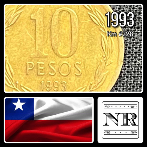 Chile - 10 Pesos - Año 1993 - Bronce - Km #228