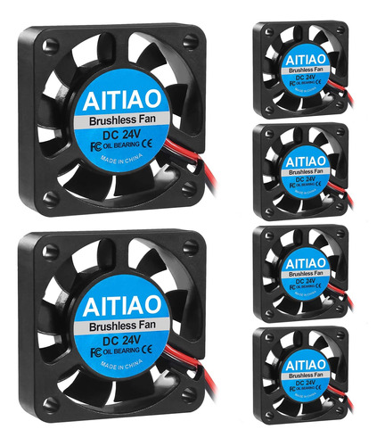 Aitiao 6 Piezas 4010 Ventilador Ventilador Dc 24 V Mini Vent