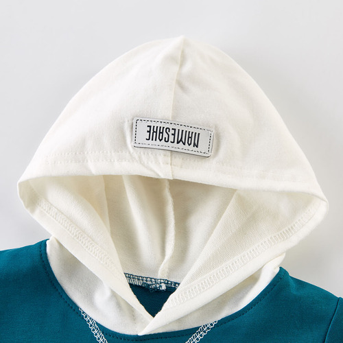 Conjunto De Sudadera Con Capucha Y Pantalón Para Niños Verde Oscuro 18-24 M