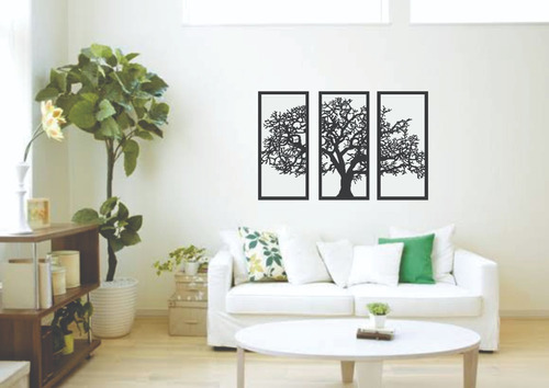Quadro De Parede Árvore Da Vida 60x80cm Decorativo Preto Top