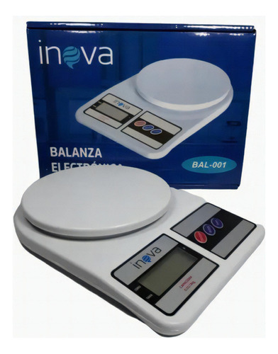 Balanza Inova Electronica Digital 10g Capacidad Hasta 3 Kg Capacidad máxima 3 g Color Blanco
