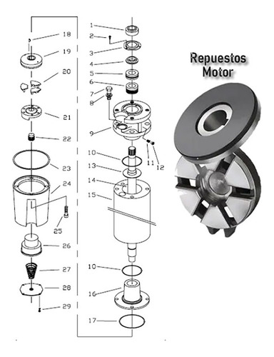 Campana Superior P/motores Yd De 6in Frankin Electric