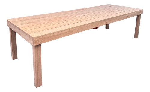 Mesa Quincho Madera Reciclada Eucalipto Jardin 3x1 Eucalipto