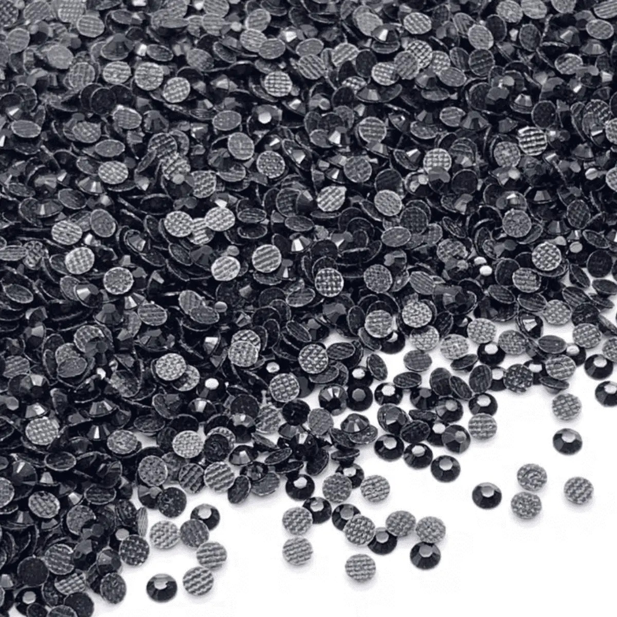 Strass Termocolante Hotfix Preto 3mm Redondo Artesanato Kit 2000 Un