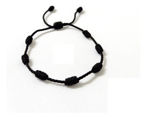 Pulsera Manilla 7 Nudos Negra Protección Suerte Preford11