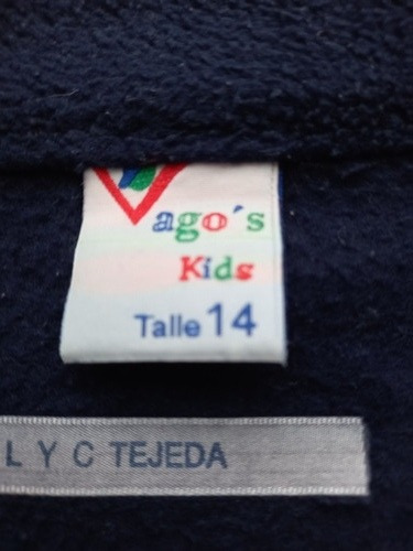 Campera Escolar De Polar Azul Marino Talle 14 (Usado)