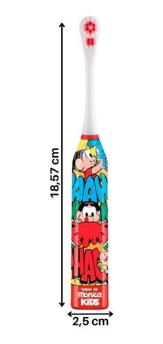 Imagem 3 de 9 de Escova Dental Elétrica Infantil Mônica Turma Da Mônica Hc270