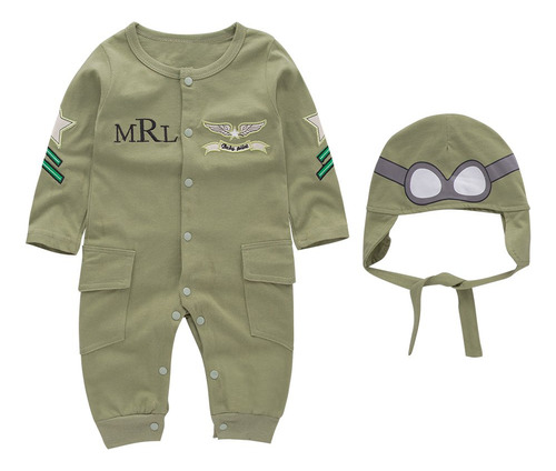 Conjunto De Mono De Piloto Para Bebes Y Ninos Pequenos Con G