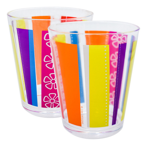 Set 6 Vasos Grandes Plástico Acrílico Duro Económicos 535ml