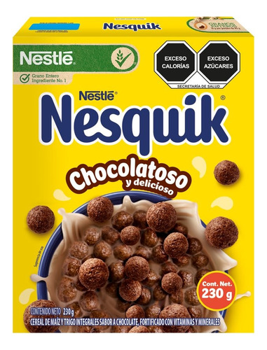 4 Pzs Nestle Cereal De Maíz Y Trigo Sabor Chocolate Nesquik