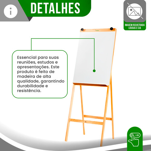 Cavalete Flip Chart Quadro Branco Porta Bloco + +