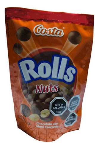 Chocolate Rolls Nust Con Maní Crocante Costa 100gr