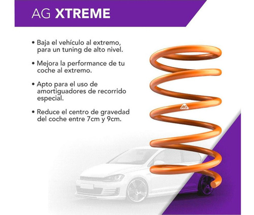 Imagen 4 de 8 de Espirales Ag Xtreme P/ Volkswagen Gol Trend/fox