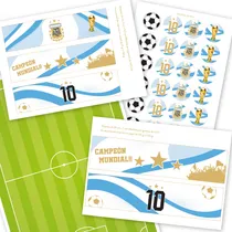Comprar Kit Feliz Cumple Argentina Campeón Imprimible