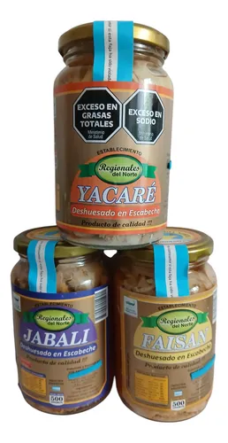 3 Jabalí, Yacaré, Faisán En Escabeche ( Regionales Del .