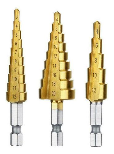 J 3pcs/set Hexagonal Hexagonal Shank Aço De Alta Velocidade