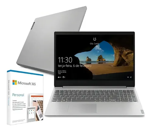 Notebook Lenovo IdeaPad S145 S145-15IIL Cinza platina 15.6