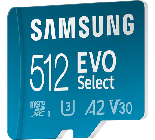 Samsung Micro Sd 512 Gb Evo Select Uhs-i U3 100mb/s