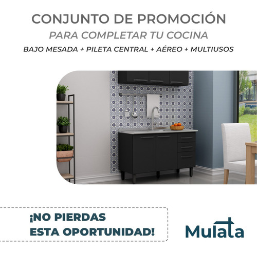 Imagen 9 de 9 de Kit De Cocina Bajo Mesada + Pileta + Aereo + Panelero