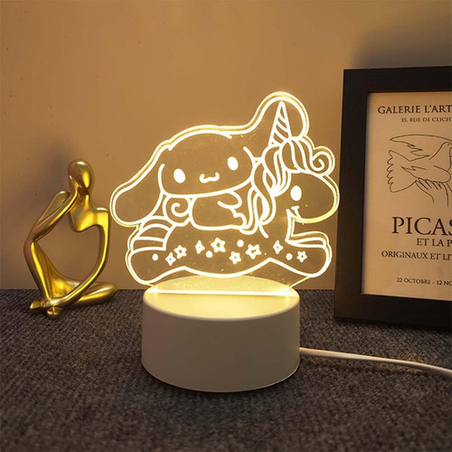 Lámpara Led 3d De Dibujos Animados Con Luz Nocturna Decorati