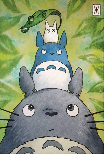 Kit Diamond Painting Diamante Cuadrado Mi Vecino Totoro