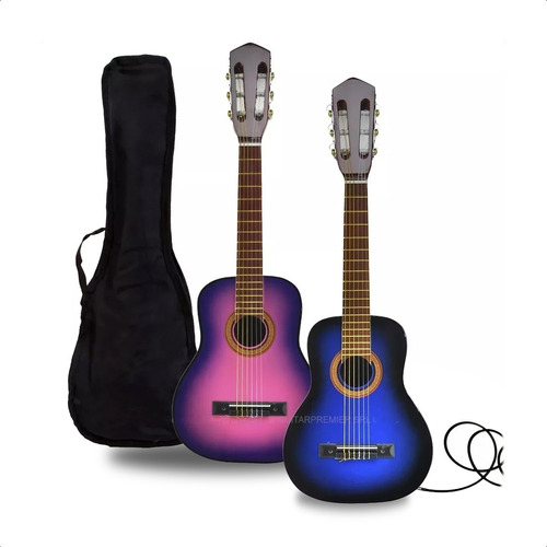 Guitarra Electro Criolla Niño Mini + Funda + Pua + Colores +