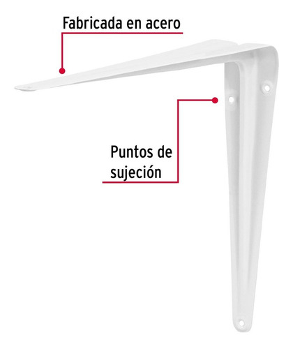 Jgo De Escuadras Estante 8 PLG X 10 PLG 12 Pza Truper Blanca