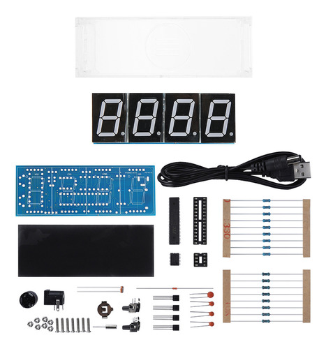 Kit De Reloj Led Diy De 4 Dígitos Con Pantalla Automática