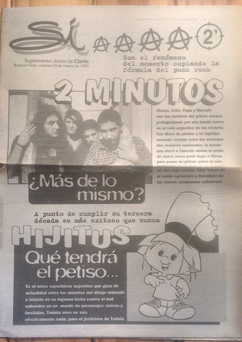 Suplemento Si 24 Mar 1995 - 2 Minutos- Hijitus- Lollapalooza
