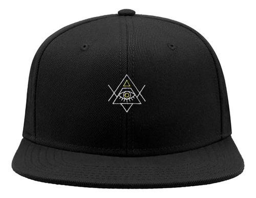 Gorra Visera Plana Snapback Plana Simbolo Illuminati Bordada