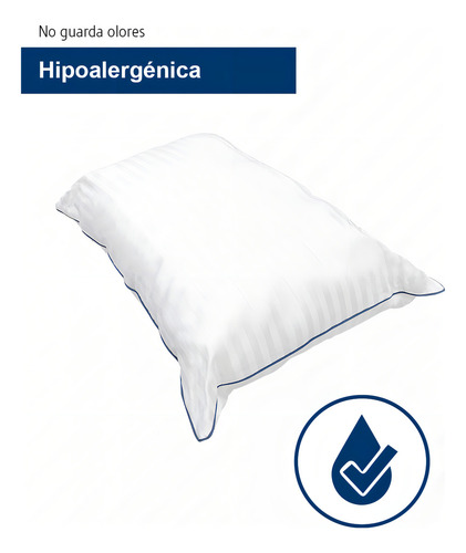 Almohada Spring Air Luxury 100% Algodón Hipoalergénica Antiácaros Medio Firme Envío Gratis