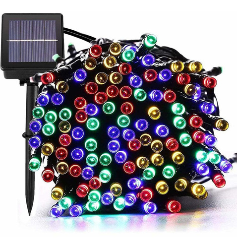 Solar Al Aire Libre Cadena De Luces De Navidad 200 Led Multi