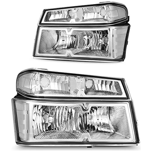 Conjunto De Faros Compatible Chevy Colorado 2004-2012 /...